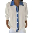 thumbnail image 1 of Cardigan Sweaters for Women Hemlock Fall Long Sleeve Knitted Button Down Shirts Lightweight Cardigan for Casual Tops Sweater, 1 of 4