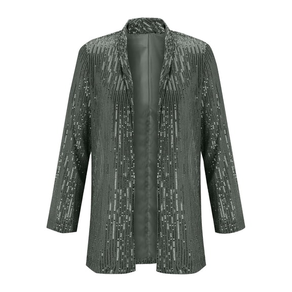 Cardigan Sweaters for Women Hemlock Sequins Jacket Casual Long Sleeve Glitter Shiny Lapel Outerwear Jacket Sweater