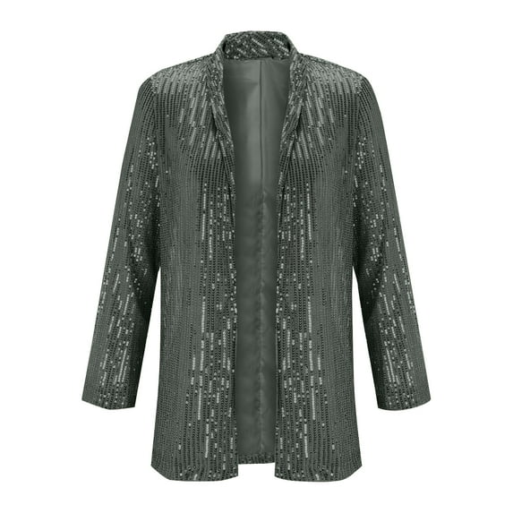 Cardigan Sweaters for Women Hemlock Sequins Jacket Casual Long Sleeve Glitter Shiny Lapel Outerwear Jacket Sweater