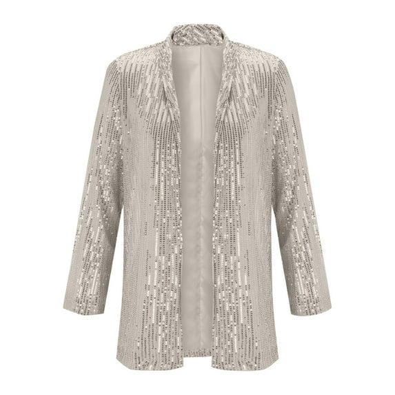 Cardigan Sweaters for Women Hemlock Sequins Jacket Casual Long Sleeve Glitter Shiny Lapel Outerwear Jacket Sweater
