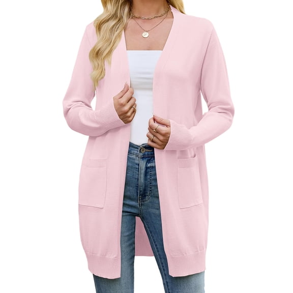 Cardigan Sweaters for Women Light Pink XXL