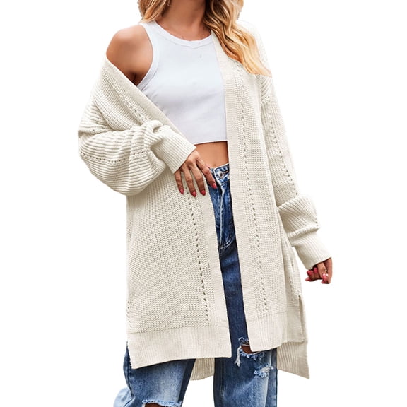 Cardigan Sweaters for Women Long Casual Solid Long Sleeve Cardigan Sweater Coat