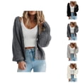 thumbnail image 1 of Cardigan Sweaters for Women Long Sleeve Lantern Sleeve Button Knitted Sweater Jacket Coat Womens Cardigan Sweaters, 1 of 5