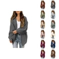 thumbnail image 1 of Cardigan Sweaters for Women Long Sleeve Lantern Sleeve Open Front Knited Sweater Coat Jacket Womens Cardigan Sweaters, 1 of 8