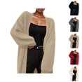 thumbnail image 1 of Cardigan Sweaters for Women Long Sleeve Open Front Mid Length Knitted Sweater Coat Jacket Womens Cardigan Sweaters, 1 of 6