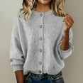 thumbnail image 1 of Cardigan Sweaters for Women Long Sleeve Soft Cozy Button Down Open Front Loose Fit Oversized Sweater, 1 of 5