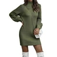 thumbnail image 1 of Cardigan Sweaters for Women Open Front Fall and Winter Sweaters Long Sleeve Loose Casual Coat Top Army Green XXXL, 1 of 9