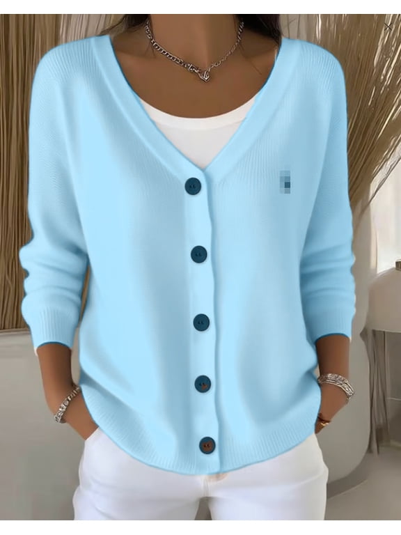 Cardigan Sweaters for Women Oversized Button Down V Neck Cardigan Open Front Knit Sweater Lightweight Jacket Casual Coats