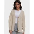 thumbnail image 1 of Cardigan Sweaters for Women Oversized Chunky Knit Long Cardigan Open Front Button Cardigans Trendy Fall, 1 of 6
