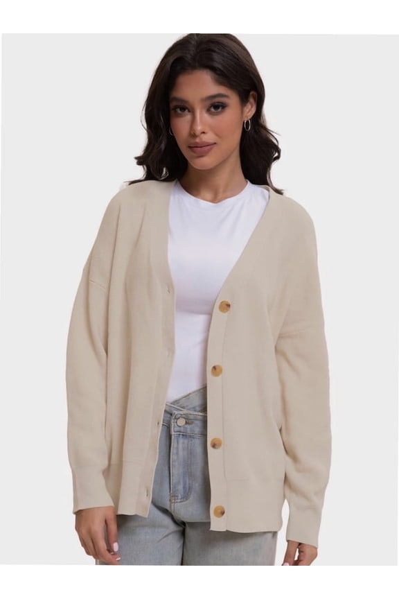 Cardigan Sweaters for Women Oversized Chunky Knit Long Cardigan Open Front Button Cardigans Trendy Fall