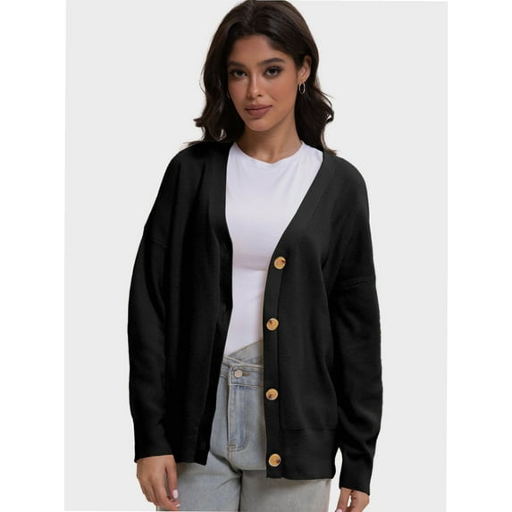 Cardigan Sweaters for Women Oversized Chunky Knit Long Cardigan Open Front Button Cardigans Trendy Fall