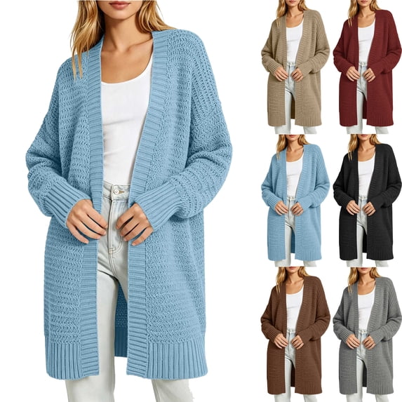 Cardigan Sweaters for Women Plus Size Trendy Loose Knit Sweater Jacket Long Sleeved Top