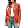 thumbnail image 1 of Cardigan Sweaters for Women Wool Blend Lightweight Trendy Long Sleeve Lapel Collar Button Down Sweater Cardigans Fall, 1 of 7