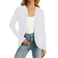 thumbnail image 1 of Cardigan Sweaters for Womens with Pockets, Ladies Long Sleeve Open Front Soft Knit Sweater Coats White XXL, 1 of 6