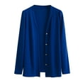 thumbnail image 1 of Cardigan Sweatshirts for Women Fall Lightweight Button Up Open Front Long Sleeve Sweaters Plus Size Knitted Fashion Solid Clothing, 1 of 6
