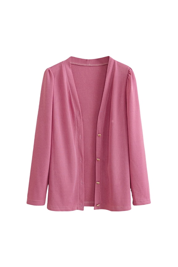 Cardigan Sweatshirts for Women Fall Lightweight Button Up Open Front Long Sleeve Sweaters Plus Size Knitted Fashion Solid Clothing