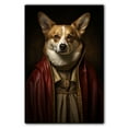 thumbnail image 1 of Cardigan Welsh Corgi Art - Dog Art - Gift for Men, Women & Animal Lover - Canvas Master Aristocratic Dog Canvas - Renaissance Print- Funny Decor for Living Room, Bedroom or Kid's Room, 1 of 4