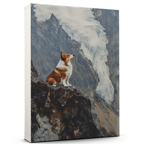 Cardigan Welsh Corgi Dog Canvas Climbing Canvas Funny Cardigan Welsh Corgi Dog Team Player Wall Art, Ideal Gift Climbing , Dog Owner, Kids Room Decor