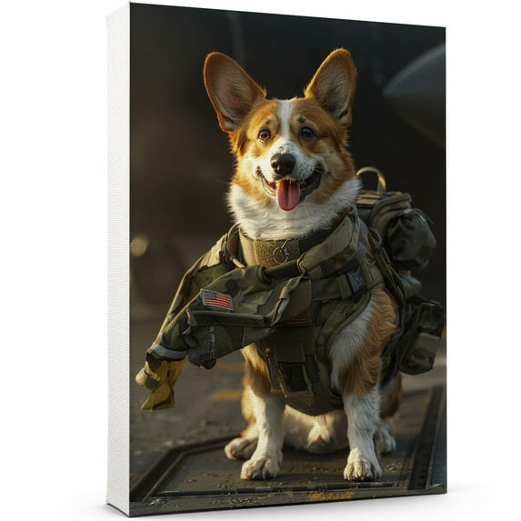 Cardigan Welsh Corgi Wall Art Soilder Dog Posters - Cardigan Welsh Corgi Dog Canvas Wall Art For Bedroom Decor - Living Room Decor - You Got This Gifts For Women