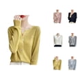 thumbnail image 1 of Cardigan With Colorful Buttons And Pockets Lightweight Knit For Early Fall Seasonal Fashion Cardigan Sweaters for Women, 1 of 2