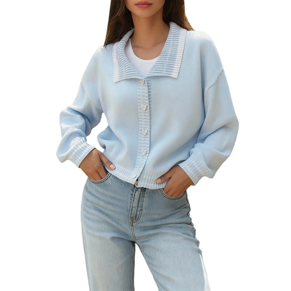 Cardigan Women Color Open Front Knit Long Sleeve Casual Loose Fit Outwear Soft Yarn Sweater Lightweight Outwear Coats