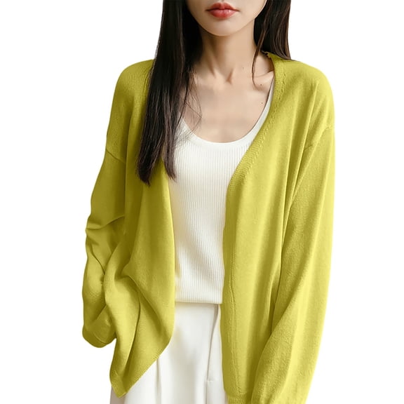Cardigan Women Long Sleeve Knit Loose Fit For Versatile Style Lightweight Cardigans