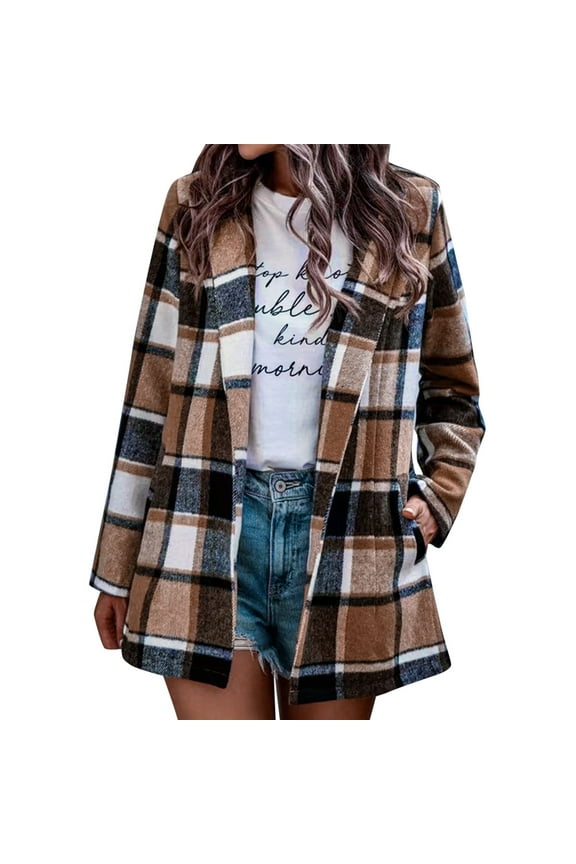 Cardigan for Women Winter Fall Flannel Plaid Light Weight Thin Shirts Raglan Long Sleeve Button Down Chest Pocketed Shirts Blouse Cardigan Jacket Sweaters Tops