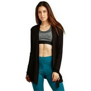 Cardigan - Womens Classic Chic Rayon Fabric Cardigan Sweater for Layering All Season Open Drape Cute Comfortable, Plus, Black, Size: Medium, Sofra