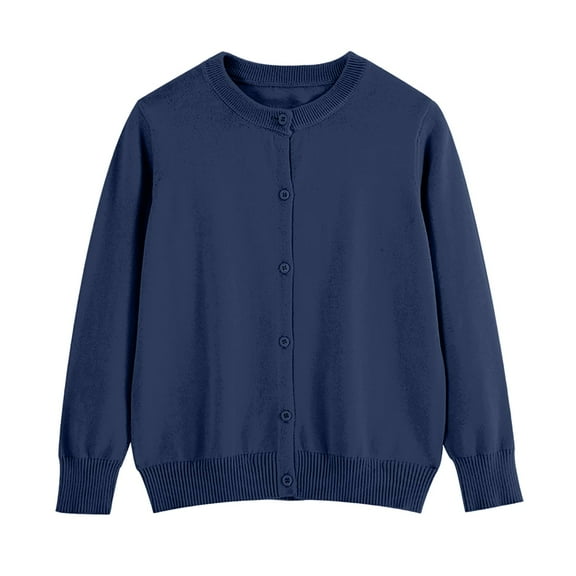 Cardigan for Girls School Uniform Girls Long Sleeve Cardigan Open Front Chunky Knit Sweaters Coats with Pockets Sweaters for Girls Clothing 4-16