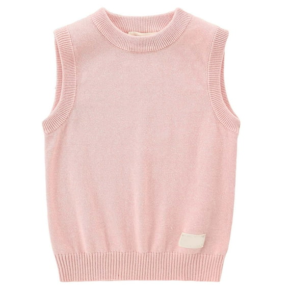 Cardigan for Girls School Uniform Toddler Kids Boys Girls V-Neck Vest Sweater Sleeveless Warm Knitted Pullover Knitwear Tops Cute
