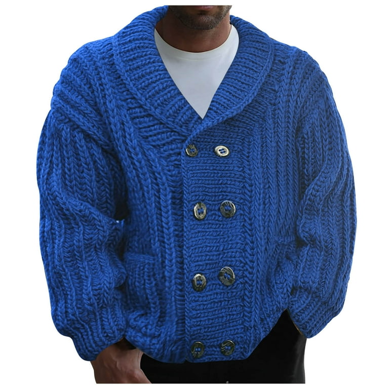 Men's round neck cardigans sales