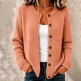 thumbnail image 1 of Cardigan for Women Button up Open Front Cardigan Fall Knit Sweaters Long Sleeve Plus Size Tops Fashion Clothing, 1 of 6