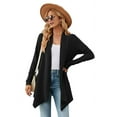 thumbnail image 1 of Cardigan for Women Dressy Casual Long Sleeve Open Front Cardigan Sweaters Black L, 1 of 4