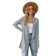 thumbnail image 1 of Cardigan for Women Dressy Casual Long Sleeve Open Front Cardigan Sweaters Gray Blue S, 1 of 4