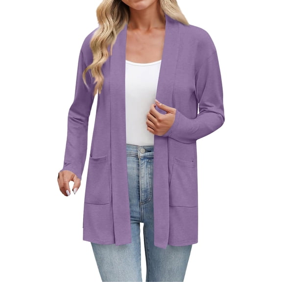 Cardigan for Women Lightweight Long Sleeve Open Front Layering Cover with Relaxed Fit Summer Cardigan for Women