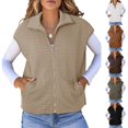 thumbnail image 1 of Cardigan for Women Long Sleeve Casual Tops for Fall and Winter, Solid Color Vest Style, Winter Clothes for Women,Black,S, 1 of 6