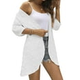 thumbnail image 1 of Cardigan for Women Solid Color Kimono Cardigans Ruffles Edge Summer Cardigan Alsol Lamesa, 1 of 4