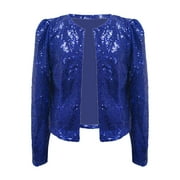 FIMKAUL Cardigan for Women Winter Fall Casual Fashion Urban Sequin Sequins Sparkling Cardigan Jacket Sweaters Tops