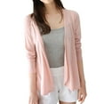 thumbnail image 1 of Cardigan for Women Winter Fall Fashion Pure Color Shirt Long Sleeve Leisure Thin Coat Tops, 1 of 8