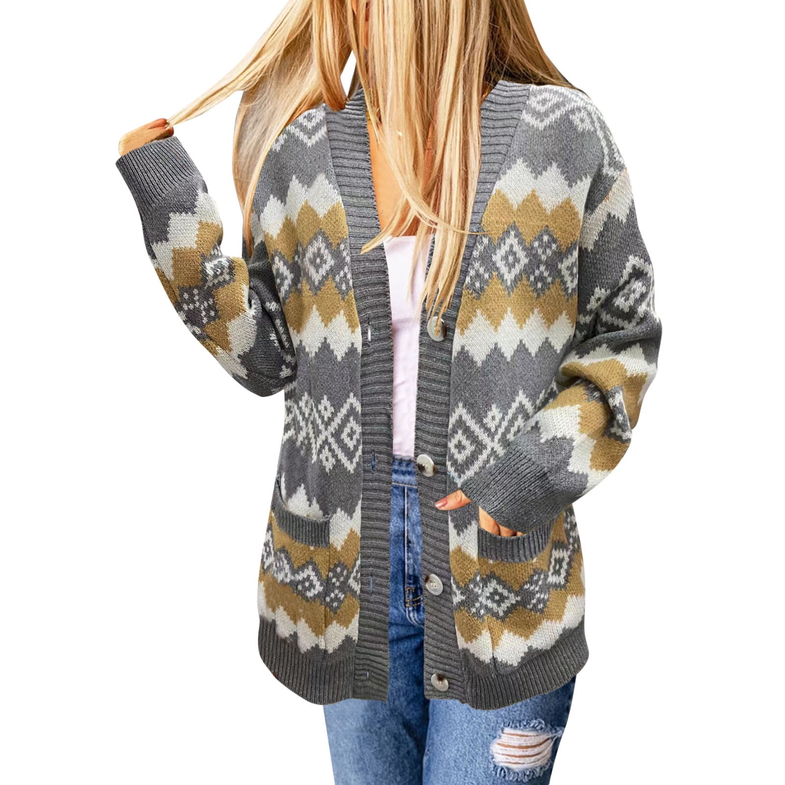 Cardigan for Women Women's Christmas Sweater Knitted Cardigan Jacket