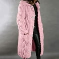 thumbnail image 1 of Cardigan for Women Zpanxa Hood Cardigan for Women, Plus Size Winter Warm Sweater Outwear, Single Breasted Long Sleeves Coat with Pocket Pink M, 1 of 4