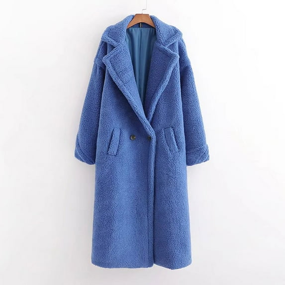 Cardigan for women's Fall And Winter Solid Color Loose Cardigan Artificial Teddy Long Sleeve Thickened Warm Long Coat Winter Coats for Women
