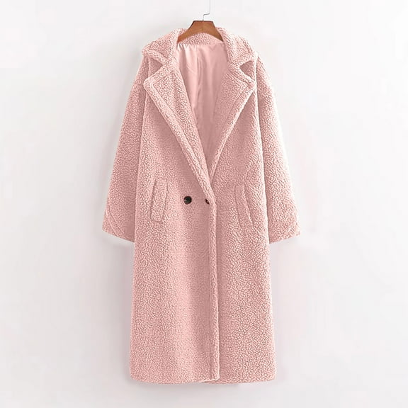 Cardigan for women's Fall And Winter Solid Color Loose Cardigan Artificial Teddy Long Sleeve Thickened Warm Long Coat Winter Coats for Women