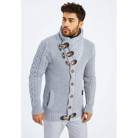 Cardigan with Stand-Up Collar – Stylish Design in Anthracite