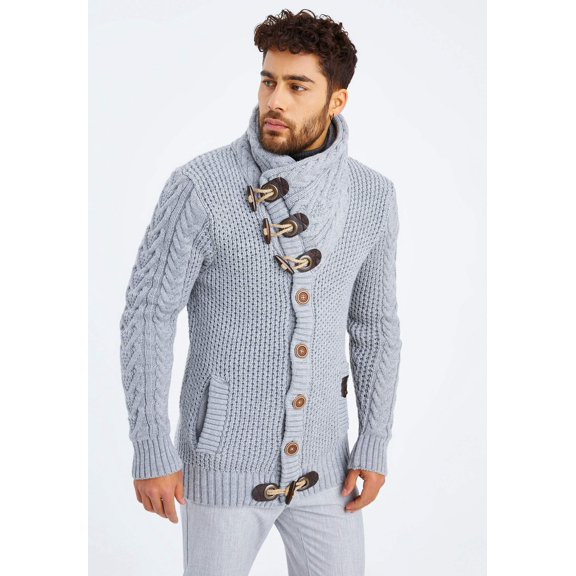 Cardigan with Stand-Up Collar – Stylish Design in Anthracite