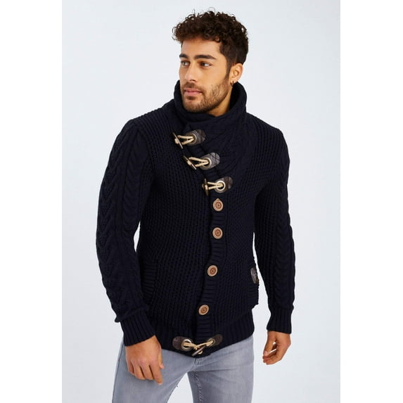 Cardigan with Stand-Up Collar – Stylish Design in Anthracite