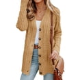thumbnail image 1 of Cardigans For Women Button Down Cardigan Sweaters Chunky Cable Knit Sweater Long Open Front Cardigans Sweater Coat Cogild, 1 of 6