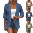 thumbnail image 1 of Cardigans For Women Lightweight Fashion Solid Color Casual Oversize Fall/Winter Long Sleeve Cardigan Sweater (Available in Plus Size), 1 of 4