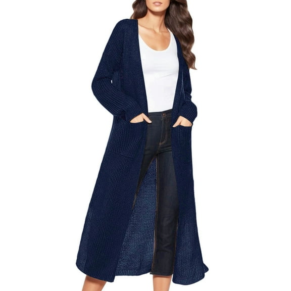 Cardigans Women Trendy Fashion Long Sleeve Drape Open Front High Low Hem Sweater With Pockets Light Weight Cardigan