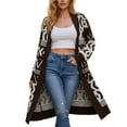 thumbnail image 1 of Cardigans Women Trendy Long Chunky Knit d Open Front Sweater Soft Warm Draped Light Weight Cardigan, 1 of 5